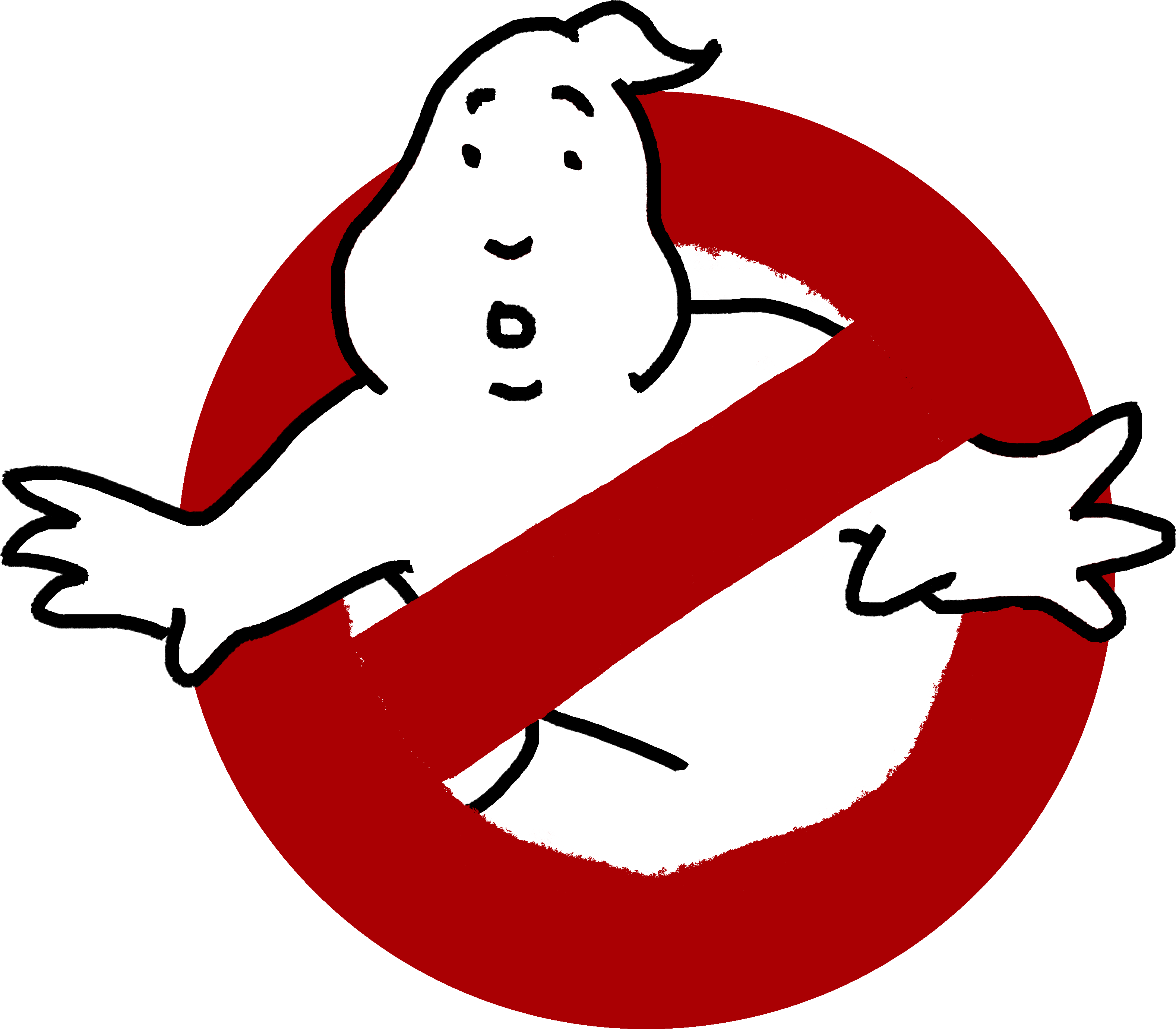 drawing of ghostbuster logo.